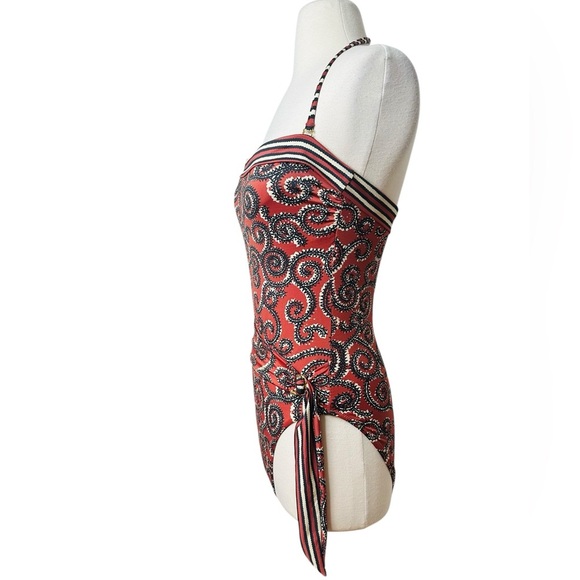 TORY BURCH STRAPLESS SWIRL ONE PIECE - Picture 3 of 8